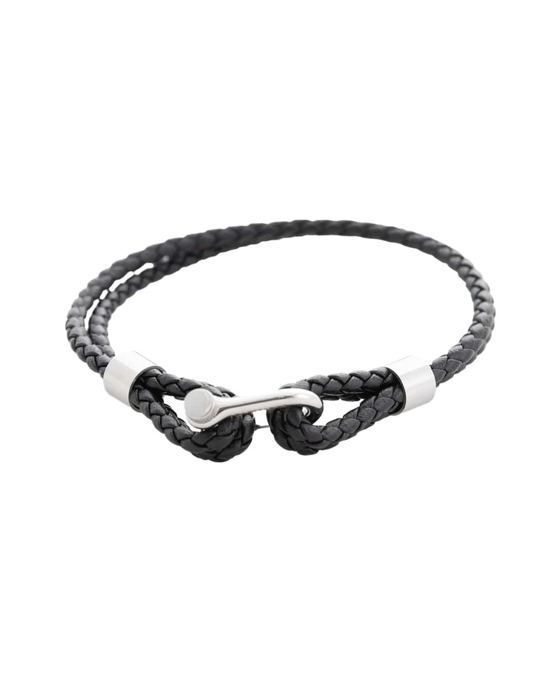 Gagliardi Bracelets Gagliardi Black Two Strand Leather Bracelet