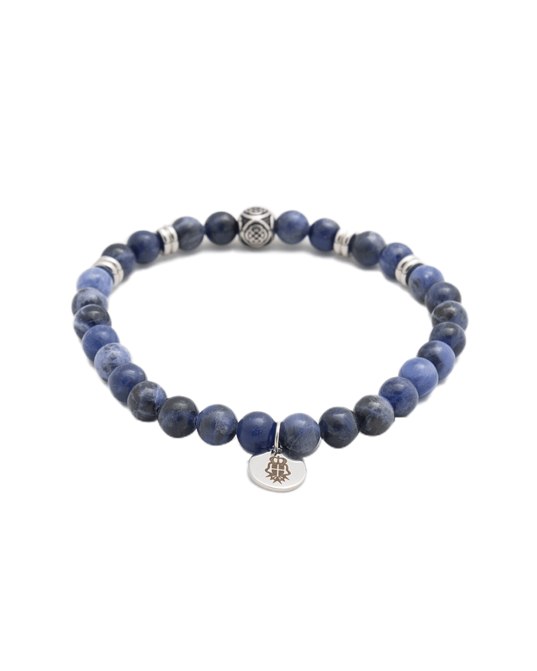 Gagliardi Bracelets Gagliardi Blue Stainless Steel & Gemstone Bead Bracelet
