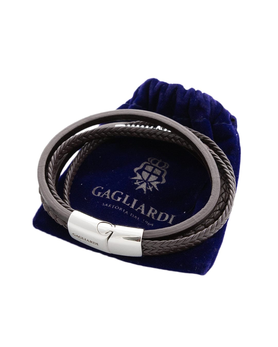 Gagliardi Bracelets Gagliardi Brown Four Strand Leather Bracelet