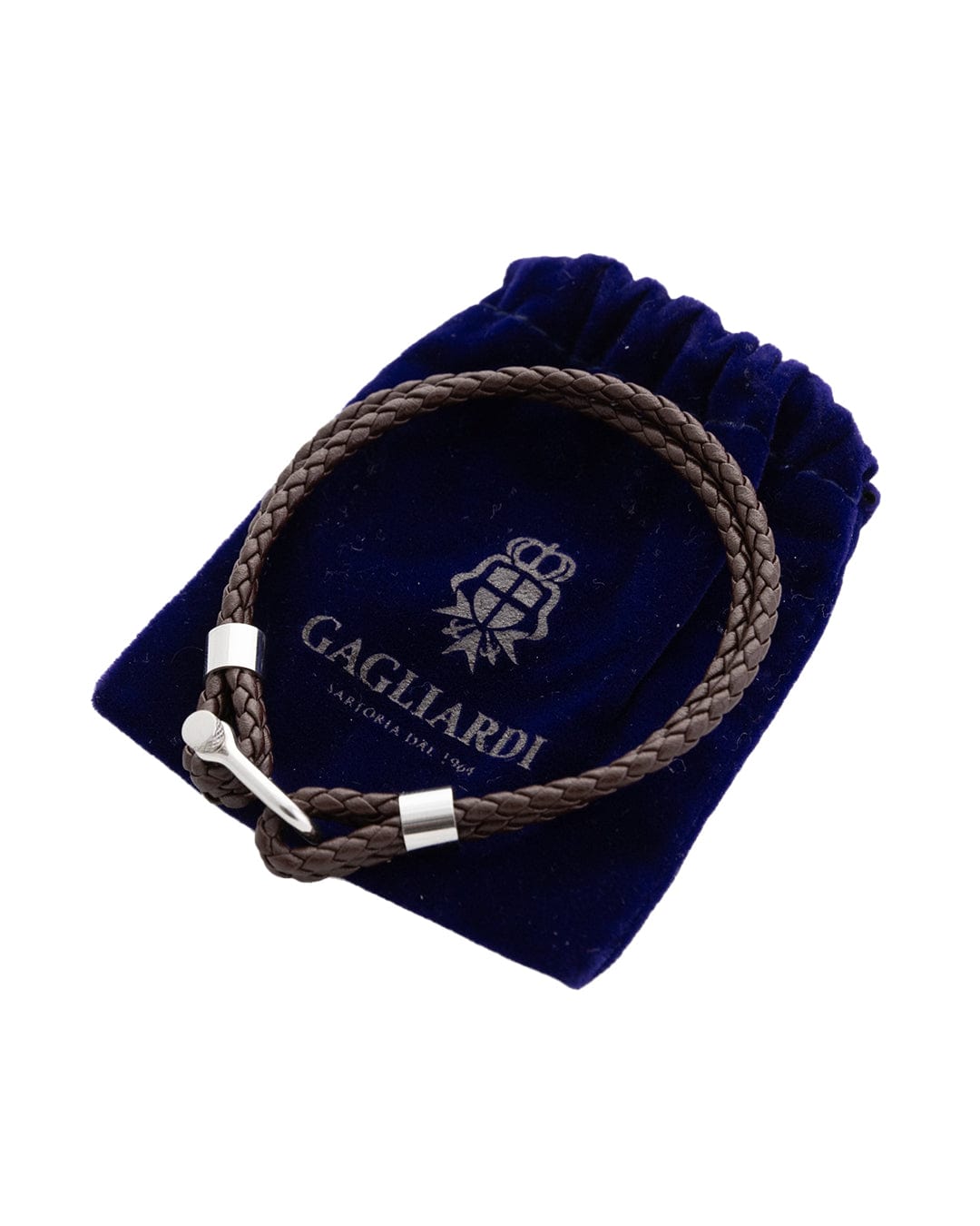 Gagliardi Bracelets Gagliardi Brown Two Strand Leather Bracelet