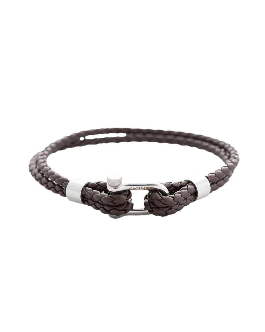 Gagliardi Bracelets Gagliardi Brown Two Strand Leather Bracelet