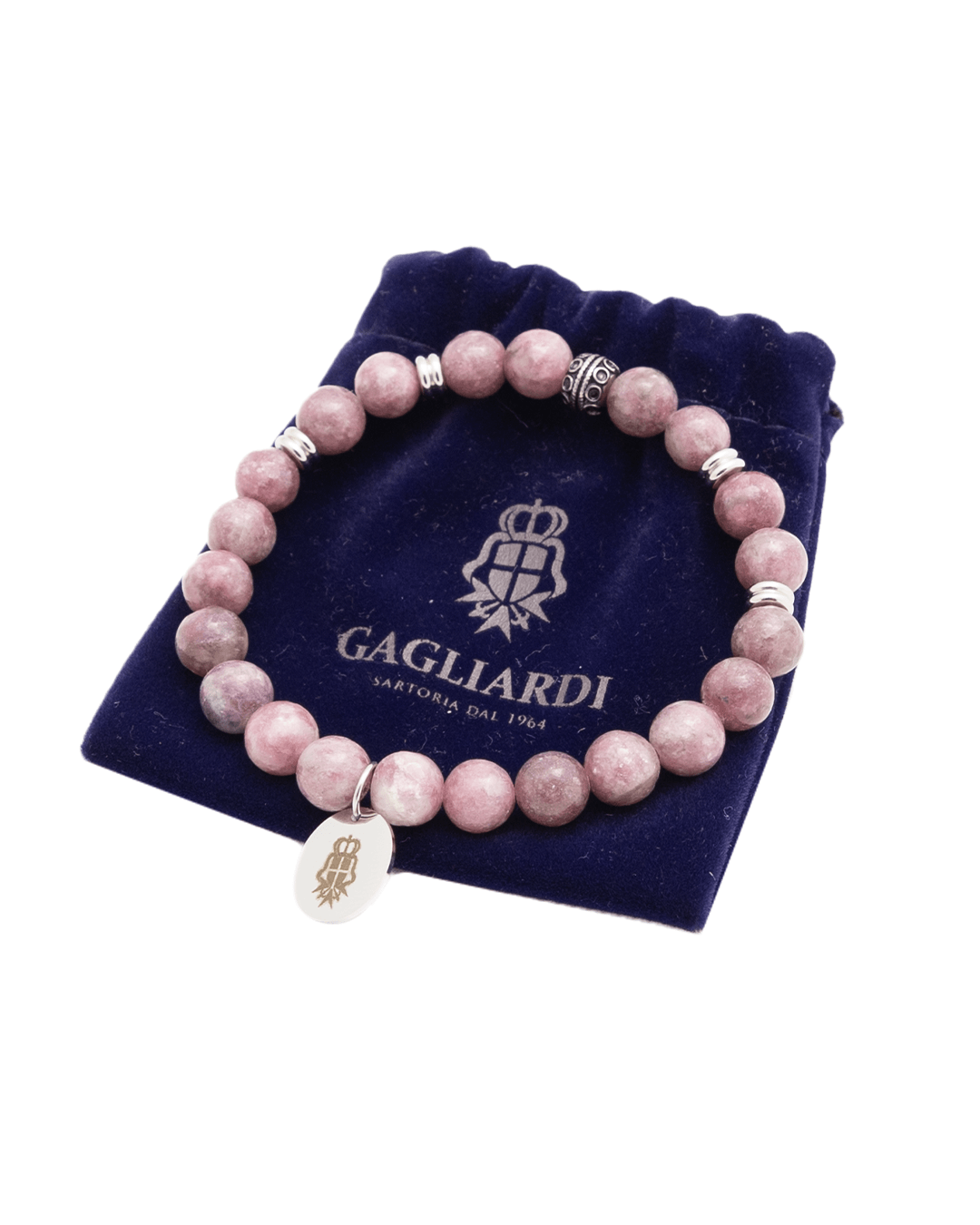 Gagliardi Bracelets Gagliardi Burgundy Gemstone Bead Bracelet