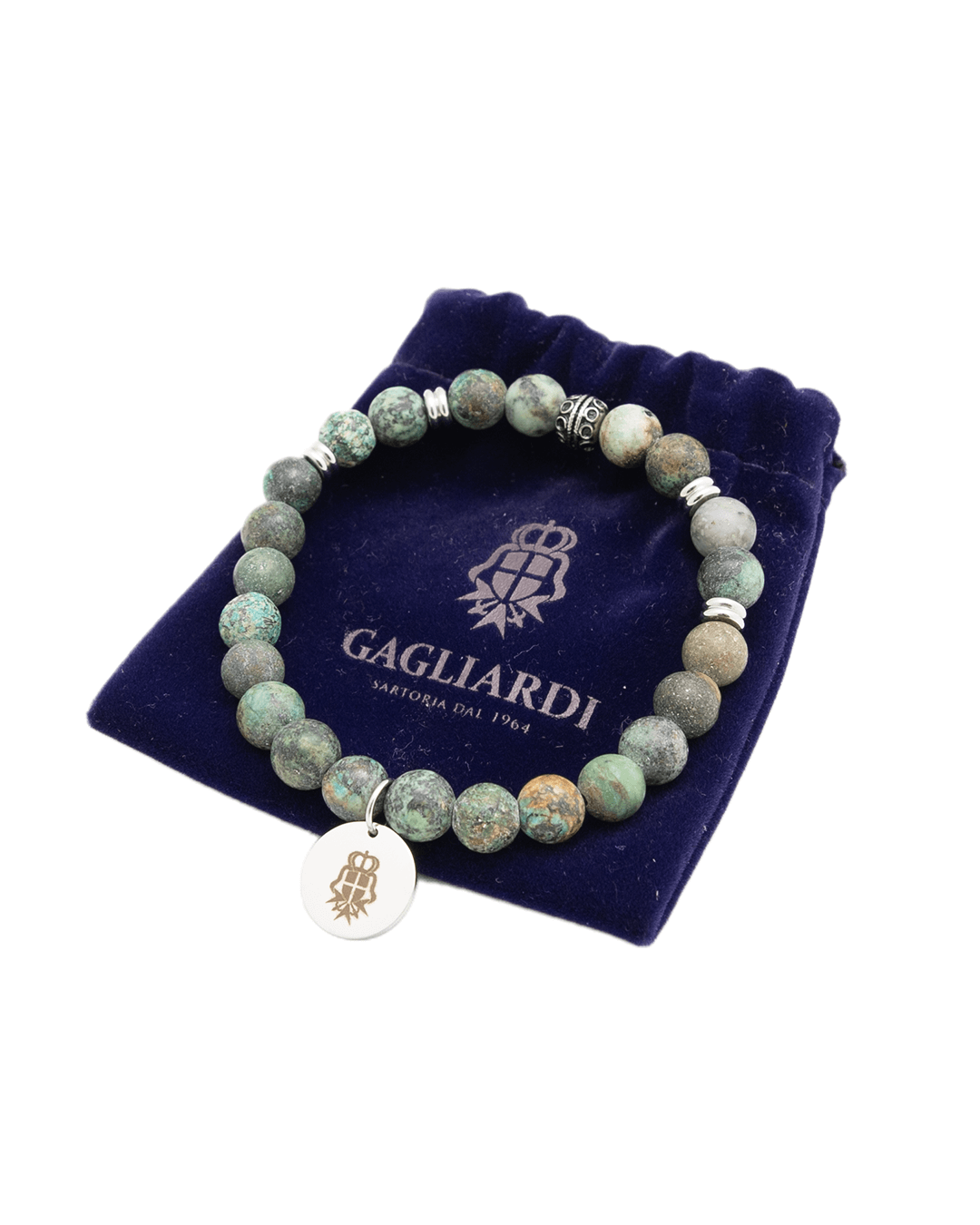 Gagliardi Bracelets Gagliardi Olive Gemstone Bead Bracelet