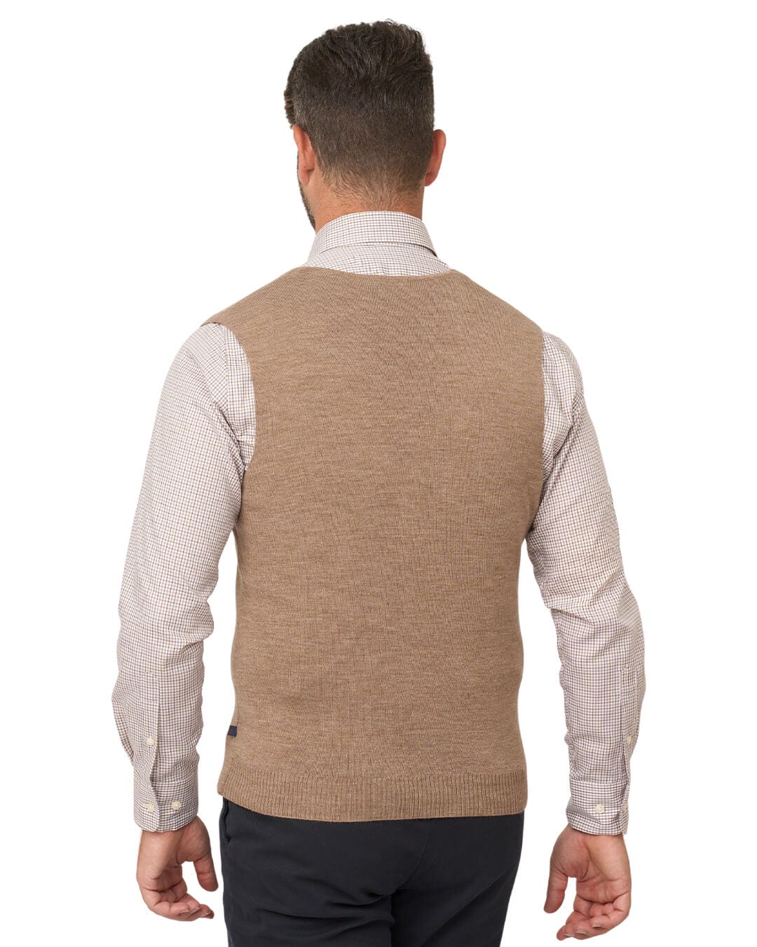 Gagliardi Jumpers Gagliardi Beige Merino Blend Knitted Waistcoat