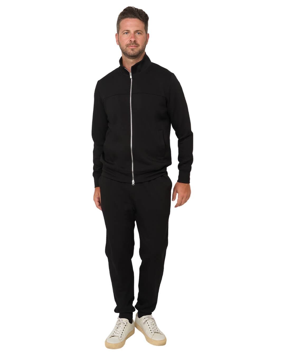 Gagliardi Jumpers Gagliardi Black Sweatshirt Full Zip Interlock