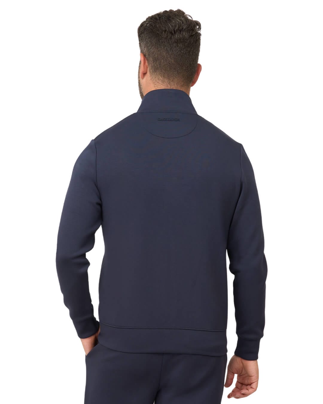 Gagliardi Jumpers Gagliardi Navy Sweatshirt Full Zip Interlock