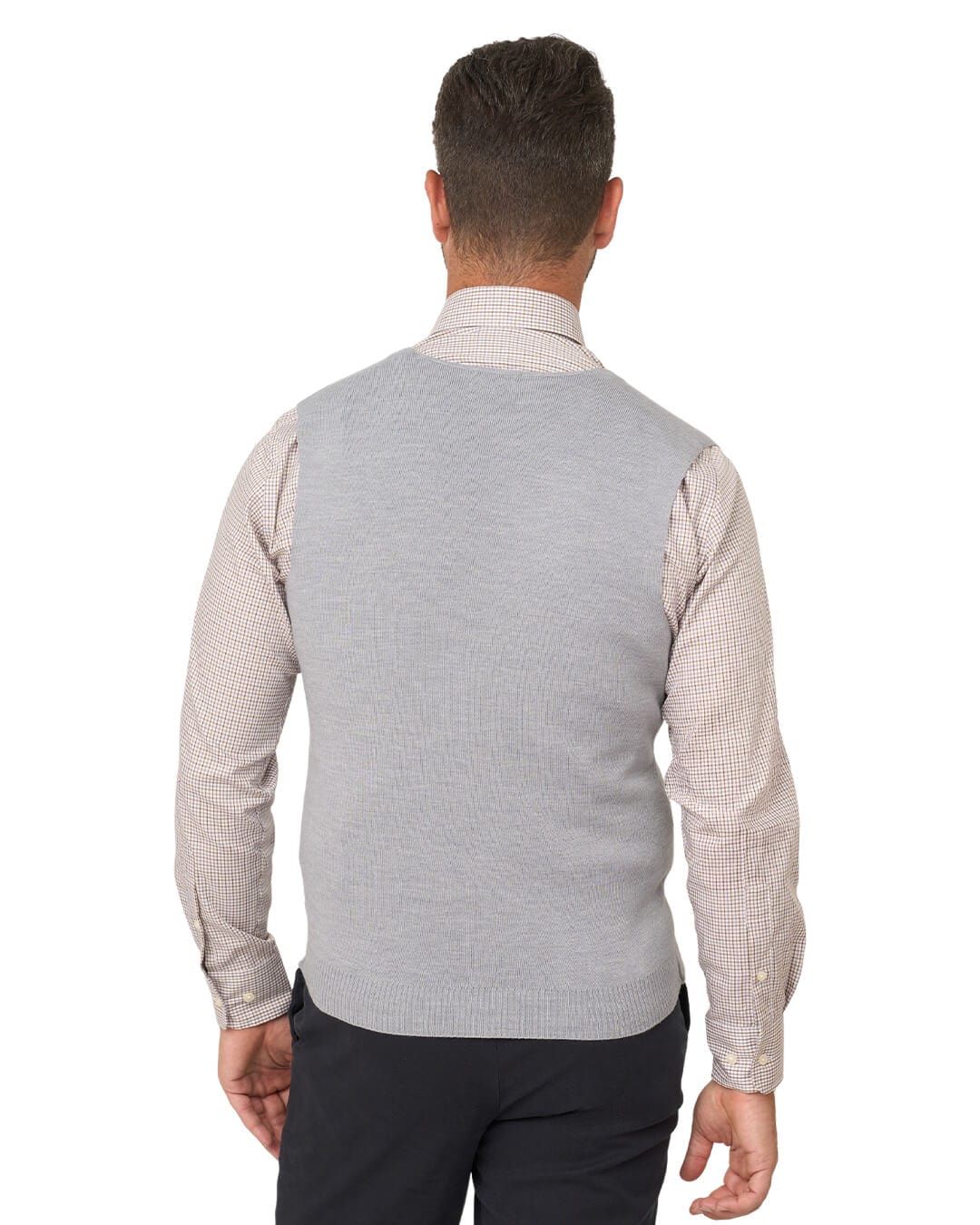 Gagliardi Jumpers Gagliardi Silver Merino Blend Knitted Waistcoat