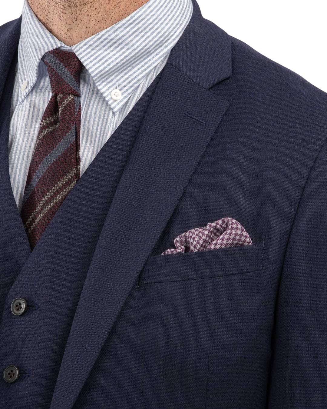 Blue Basketweave Suit Jacket