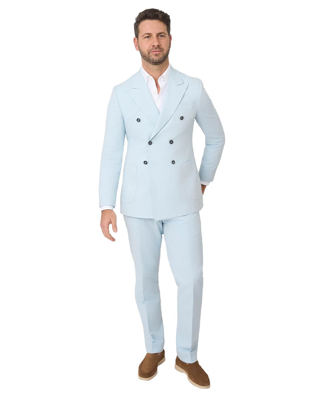Gagliardi M&M Jackets Gagliardi Sky Jacket Mixer Double Breasted Italian Cotton Linen
