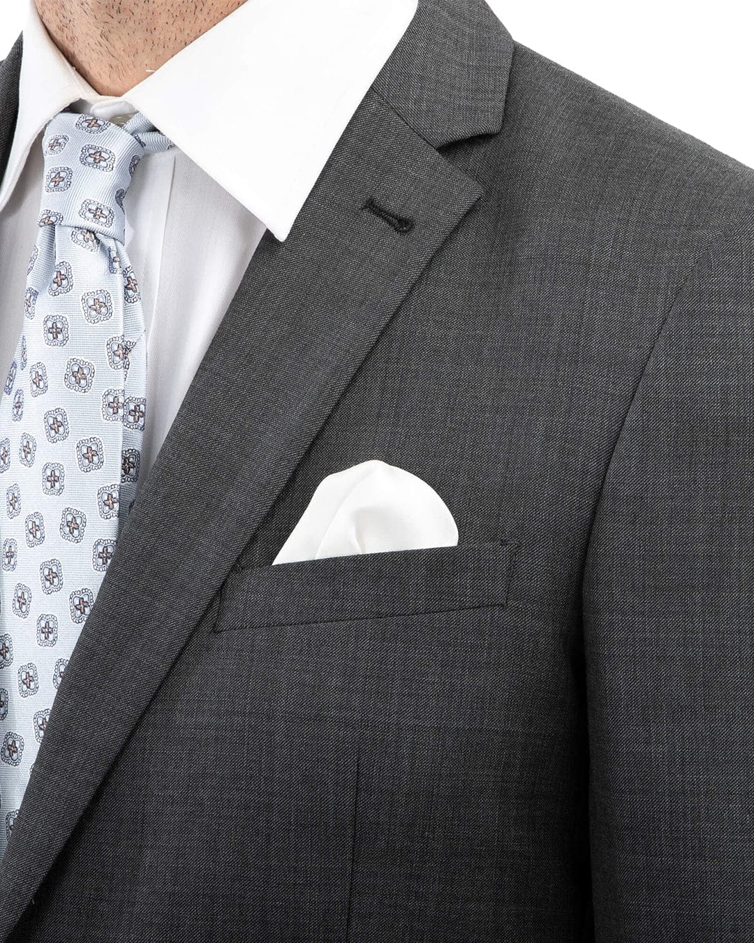 Grey Hopsack Suit Jacket