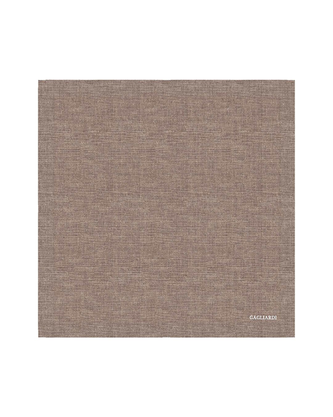 Gagliardi Pocket Squares One Size Gagliardi Brown Pocket Square Italian Silk Shappe Plain