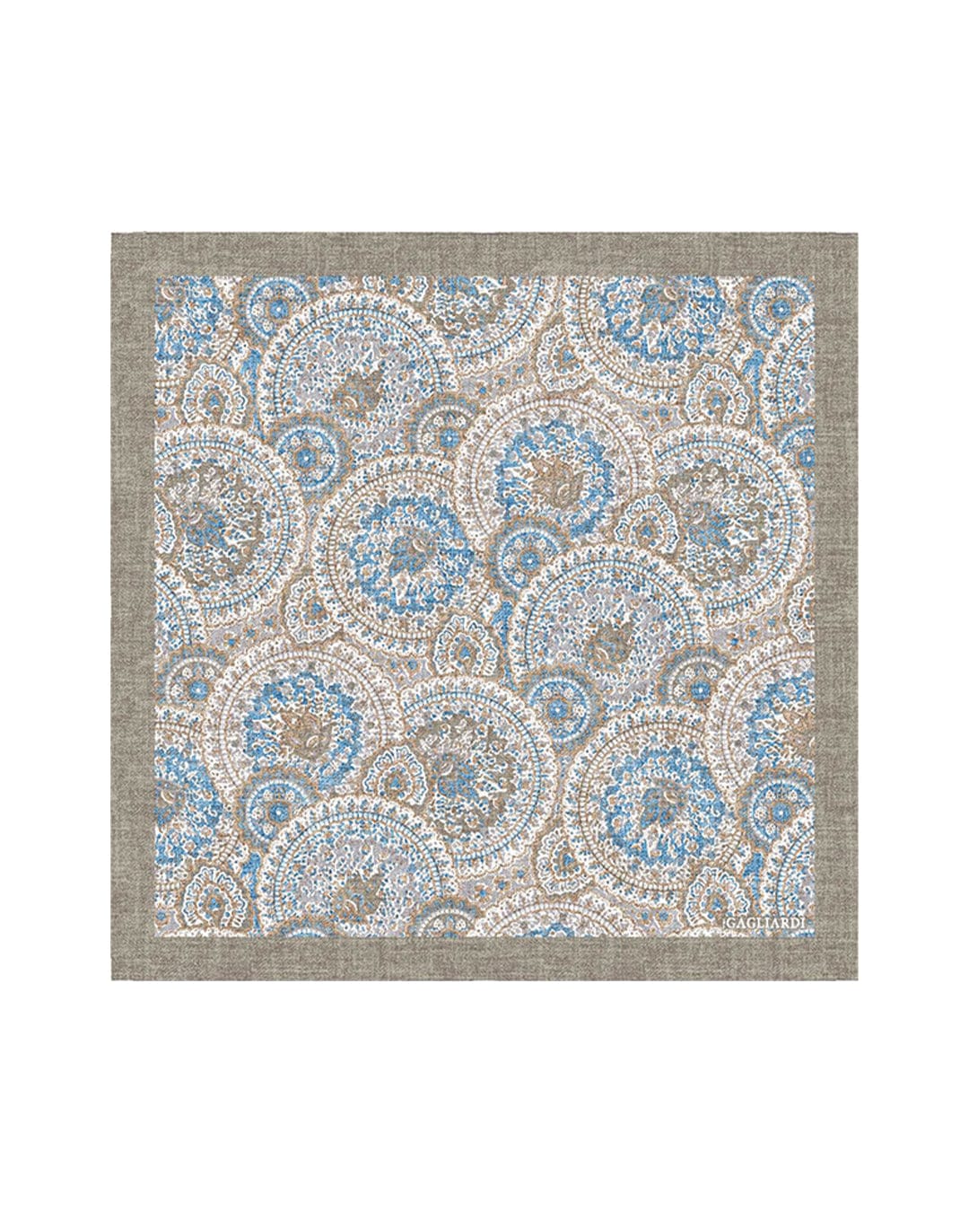 Gagliardi Pocket Squares One Size Gagliardi Olive Pocket Square Italian Silk Shappe Arabesque