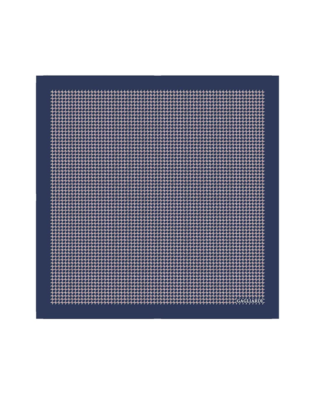 Gagliardi Pocket Squares One Size Gagliardi Red Pocket Square Italian Silk Printed Mesh