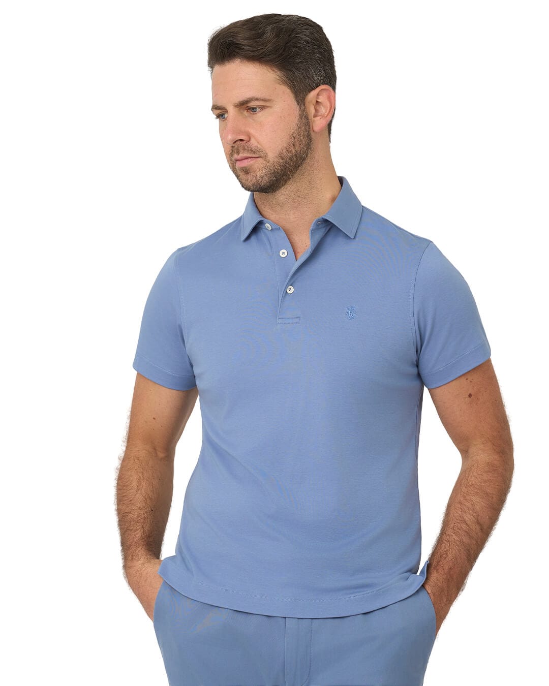 Gagliardi Polo Shirts Gagliardi Airforce Polo Shirt Interlock Self Fabric Collar