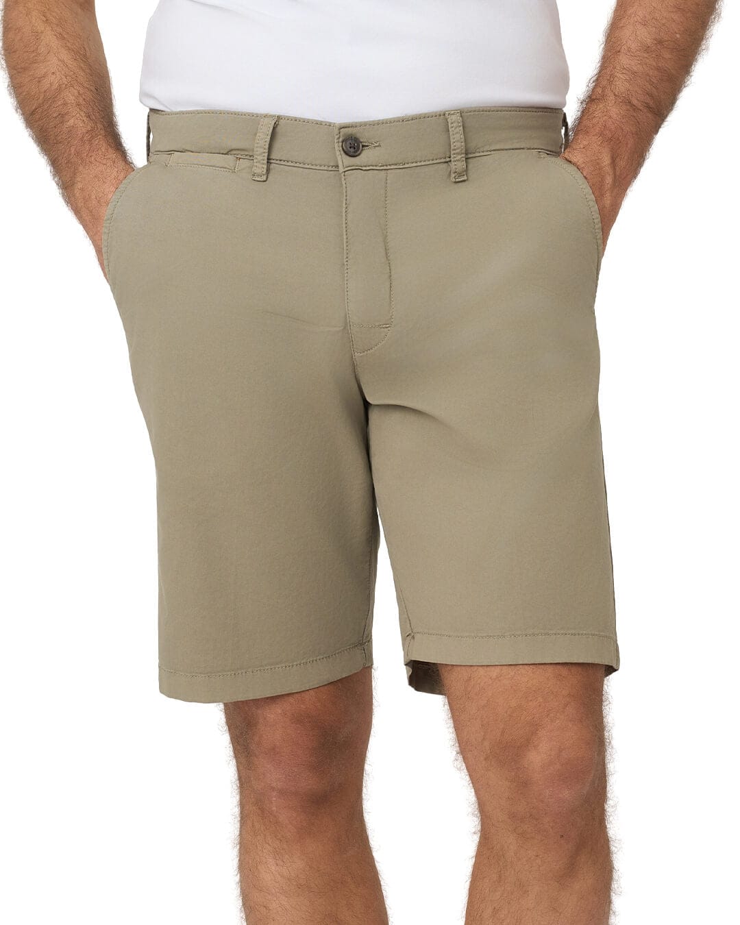 Gagliardi Shorts Gagliardi Olive Shorts Garment Dyed Cotton Stretch Twill