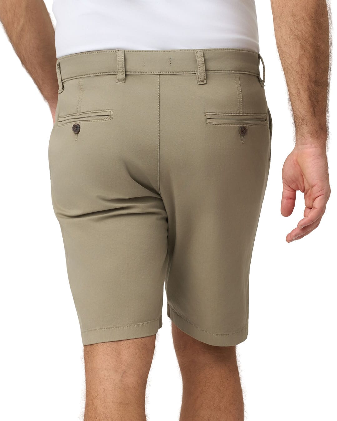 Gagliardi Shorts Gagliardi Olive Shorts Garment Dyed Cotton Stretch Twill