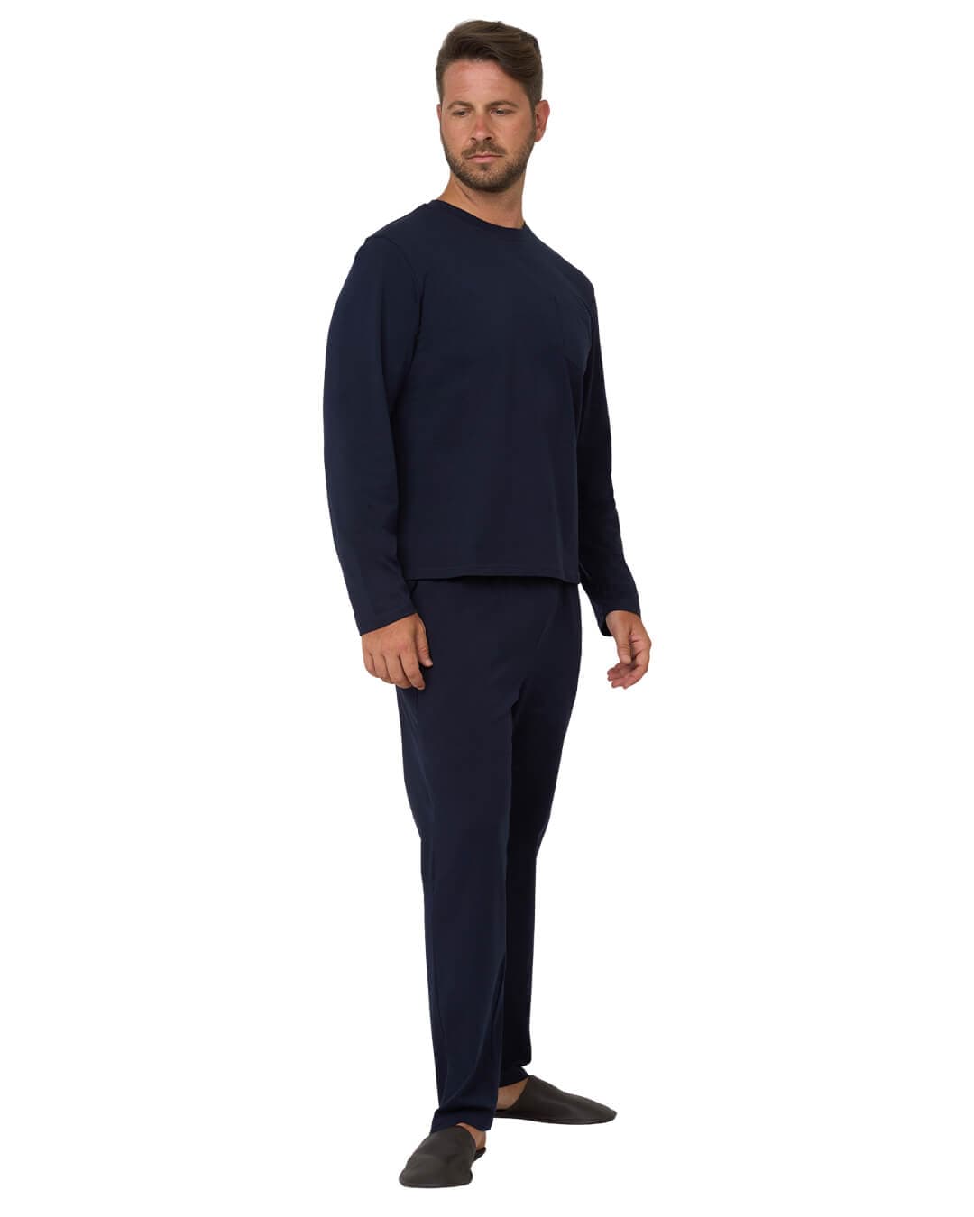 Gagliardi Sleepwear Gagliardi Navy 2-Piece Set Long Pyjamas