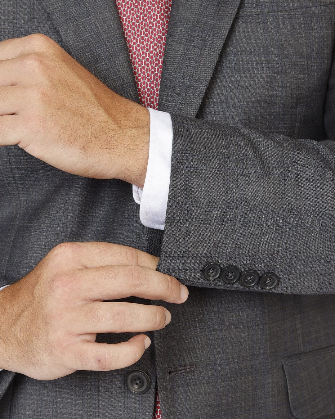 Gagliardi Suits Gagliardi Grey Stretch Sharkskin Check Suit