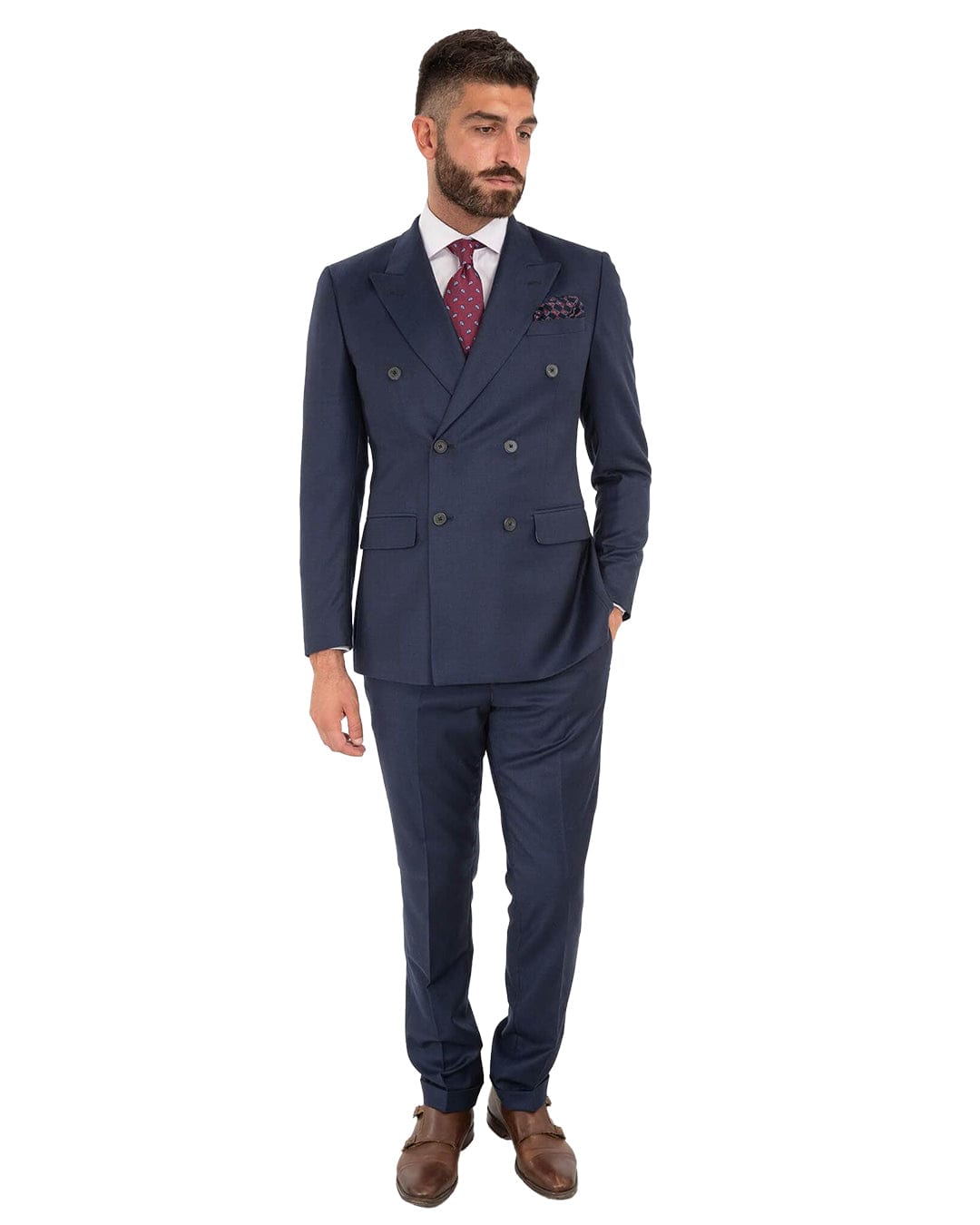 Lanificio F. Lli Cerruti Navy Cashmere Blend Double Breasted Suit