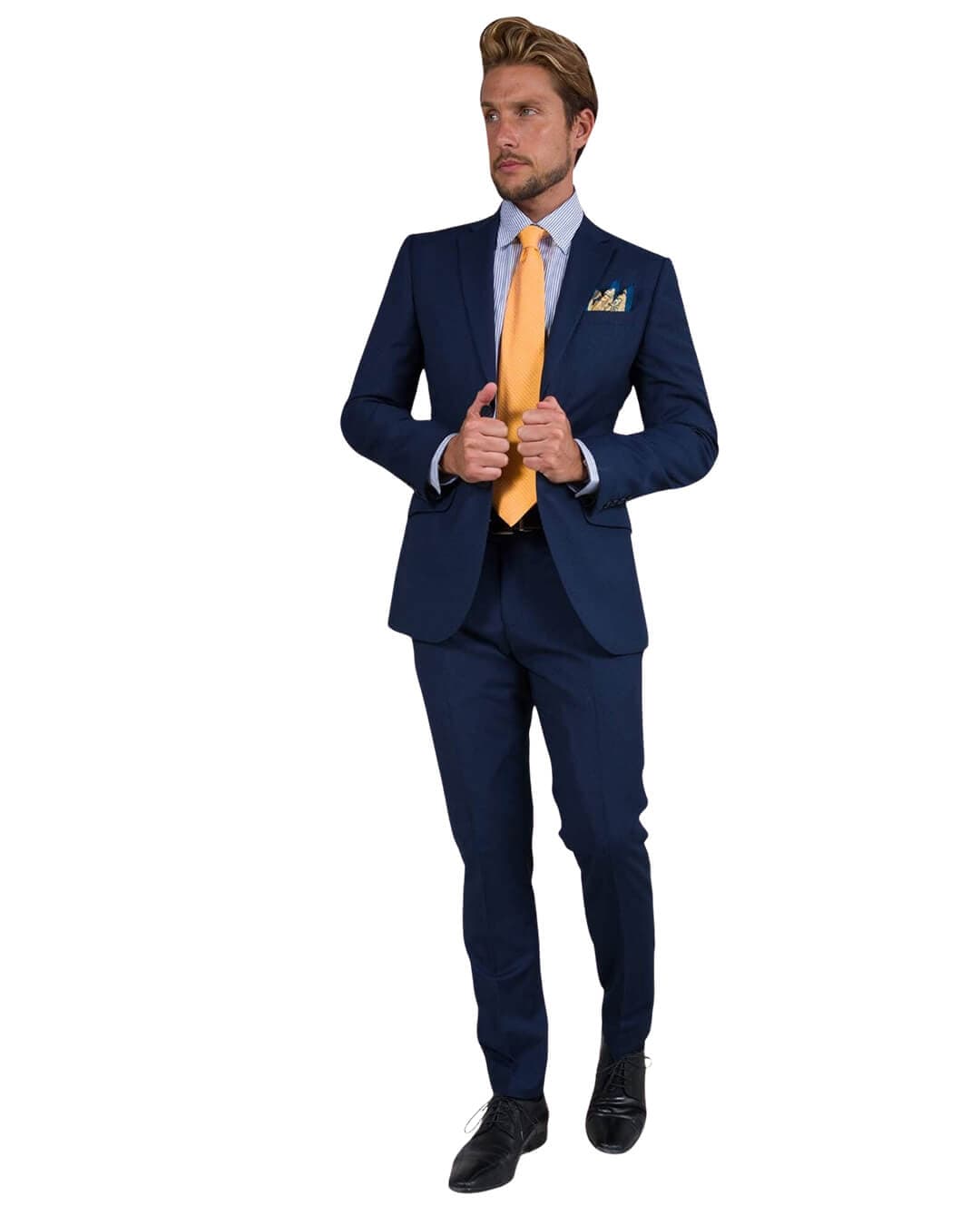 Navy Puppytooth Suit