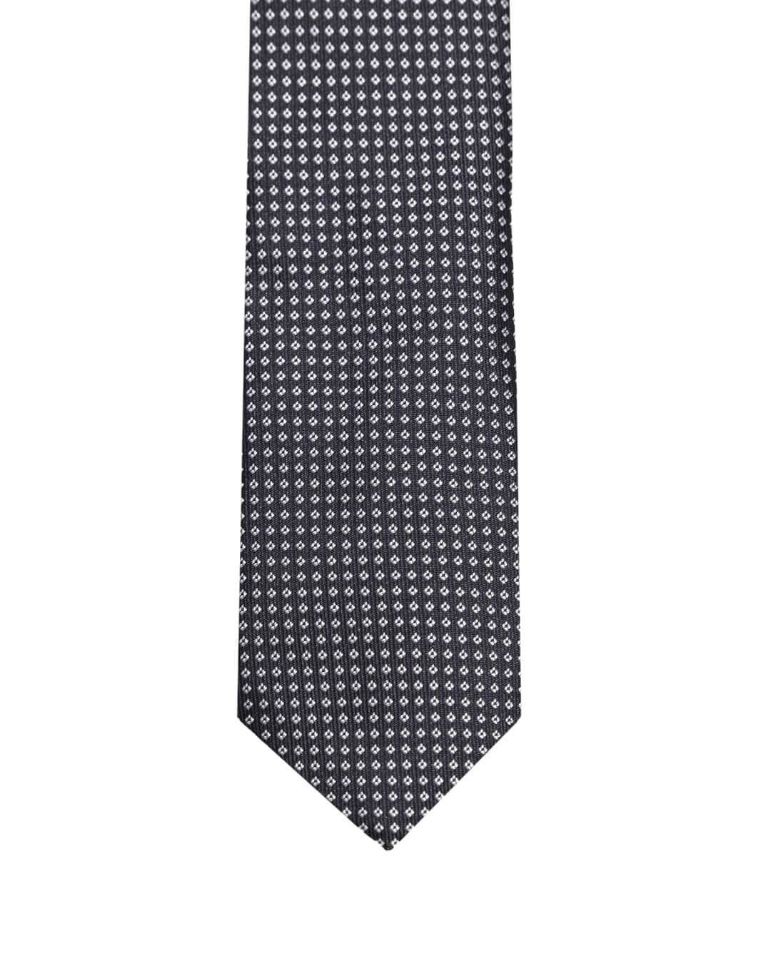Gagliardi Ties One Size Gagliardi Black Geometric Italian Silk Skinny Tie