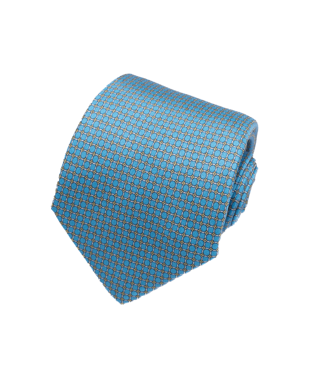 Gagliardi Ties One Size Gagliardi Blue Mesh Design Italian Silk Printed Tie