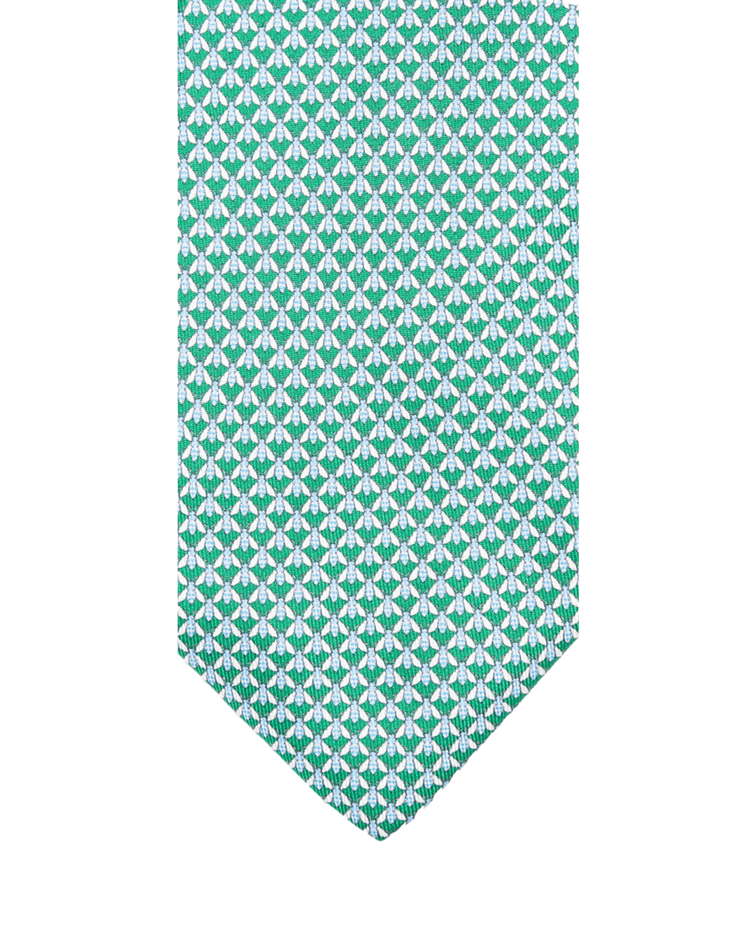 Gagliardi Ties One Size Gagliardi Green Bee Motif Italian Silk Printed Tie