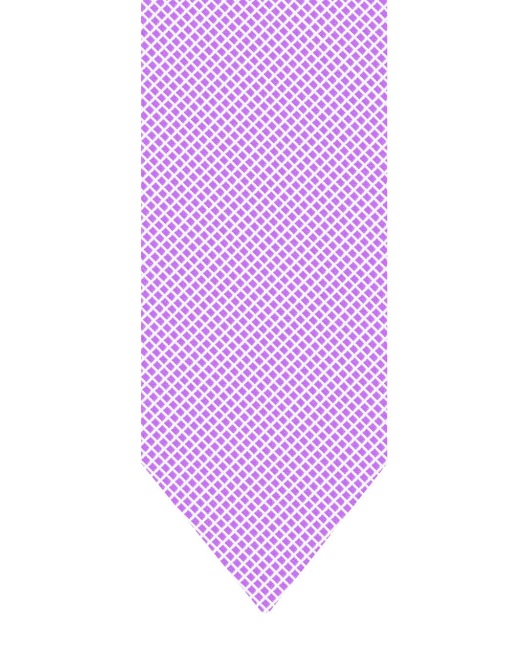 Gagliardi Ties One Size Gagliardi Lilac Tie Italian Silk Grid