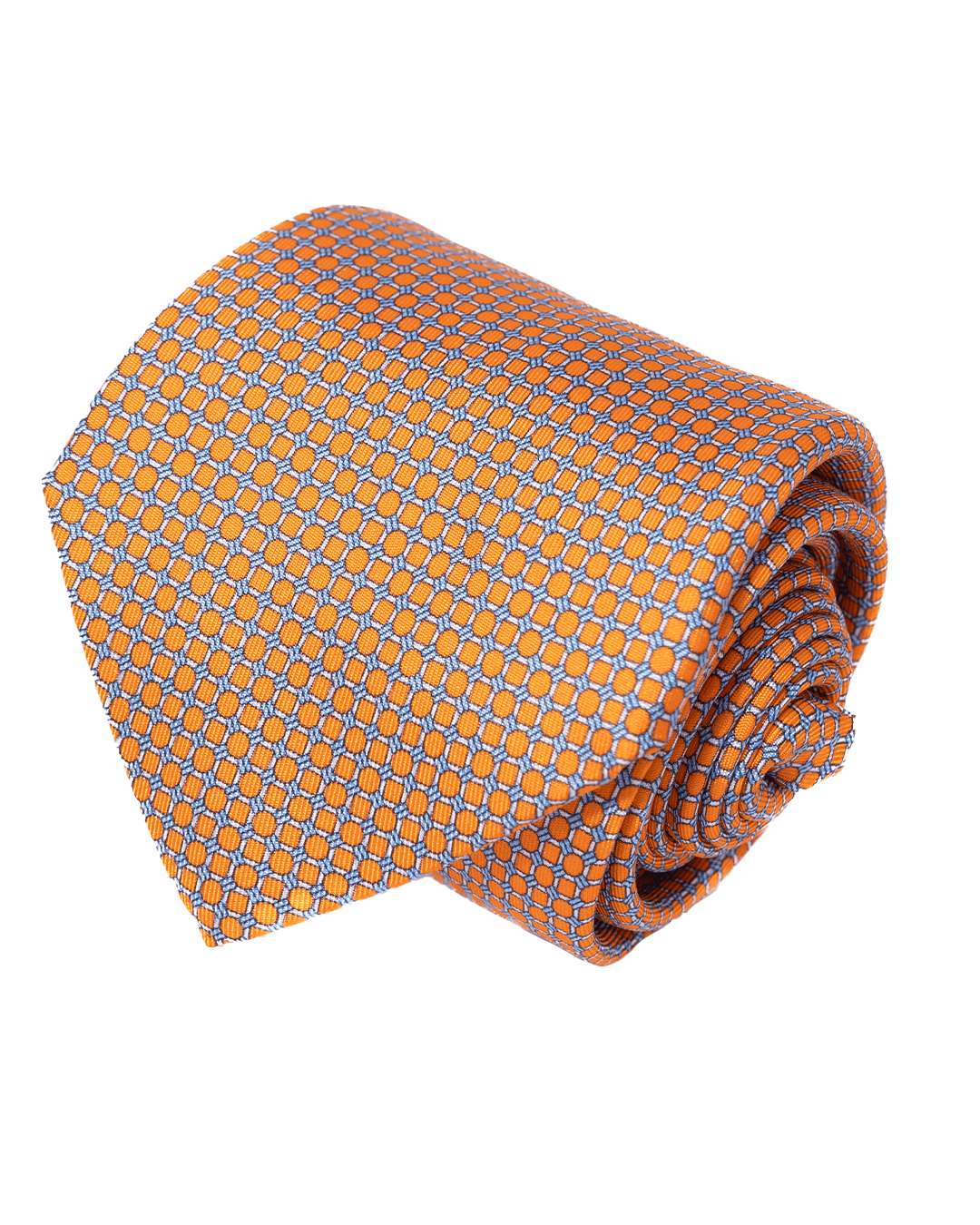 Gagliardi Ties One Size Gagliardi Orange Mesh Design Italian Silk Printed Tie
