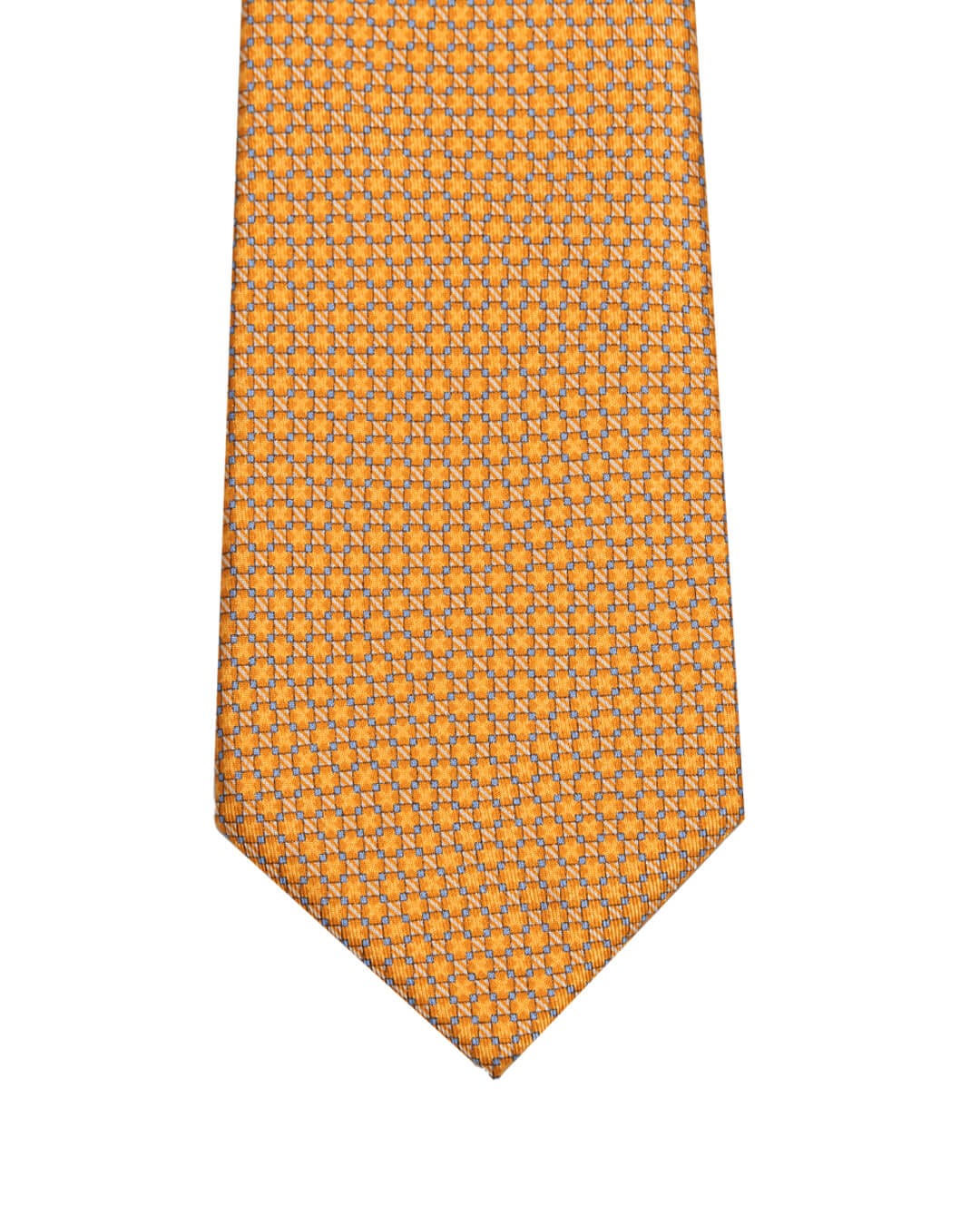 Gagliardi Ties One Size Gagliardi Orange Wavy Links Italian Silk Printed Tie