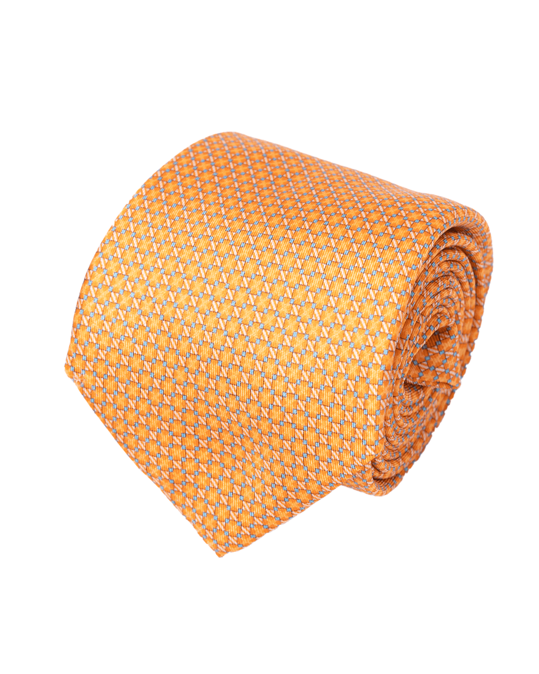 Gagliardi Ties One Size Gagliardi Orange Wavy Links Italian Silk Printed Tie