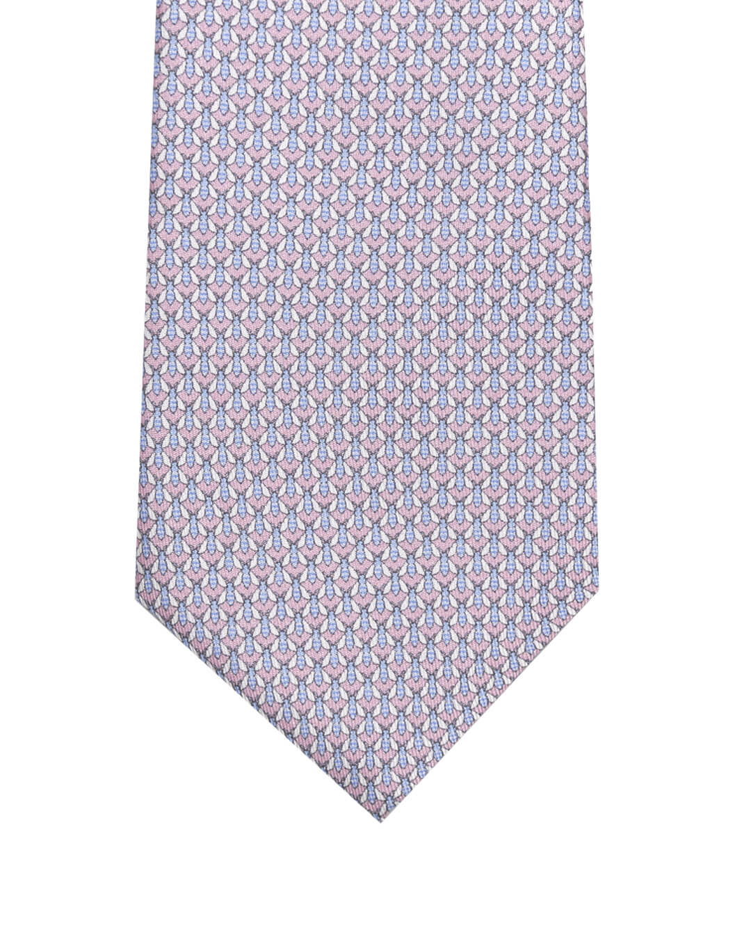 Gagliardi Ties One Size Gagliardi Pink Bee Motif Italian Silk Printed Tie