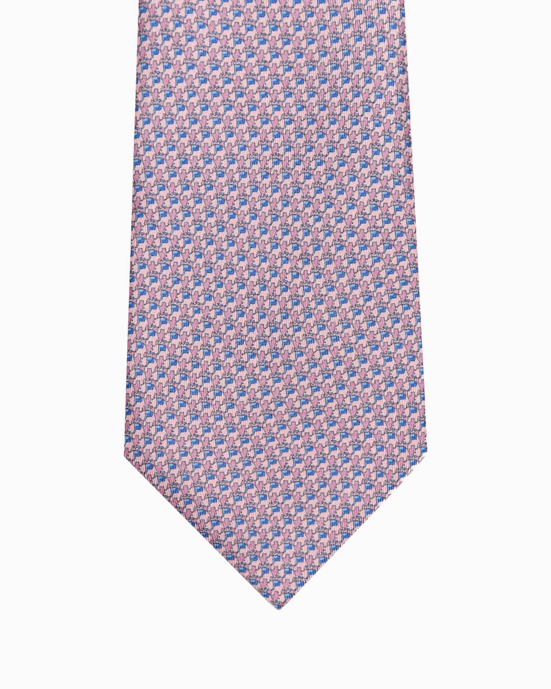 Gagliardi Ties One Size Gagliardi Pink Elephant Motif Italian Silk Printed Tie