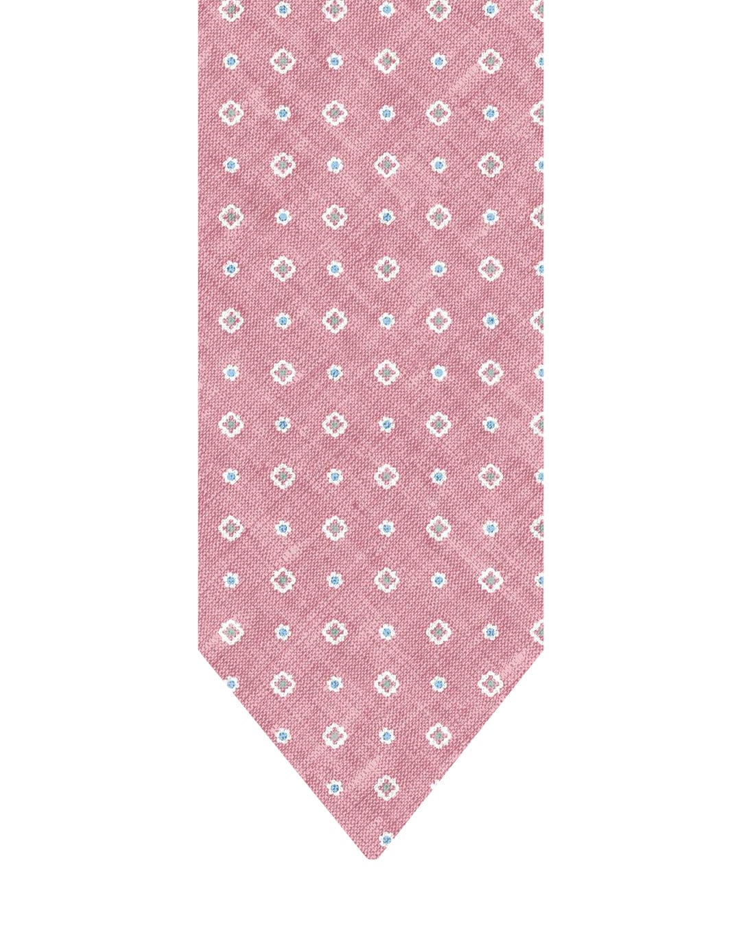 Gagliardi Ties One Size Gagliardi Pink Tie Italian Silk Shappe Box & Flower