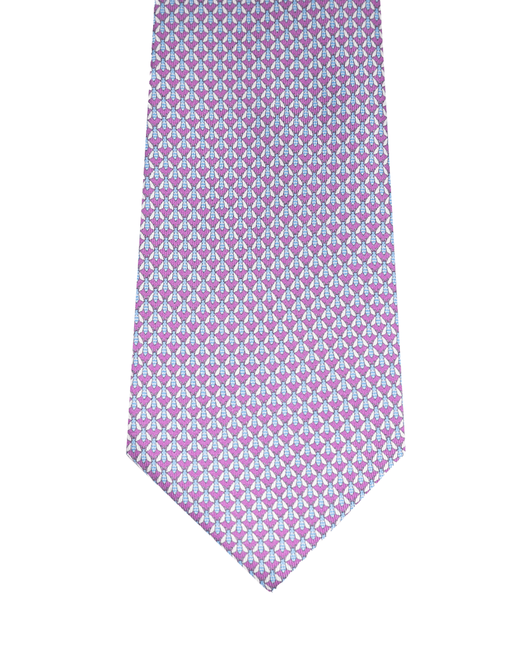 Gagliardi Ties One Size Gagliardi Purple Bee Motif Italian Silk Printed Tie