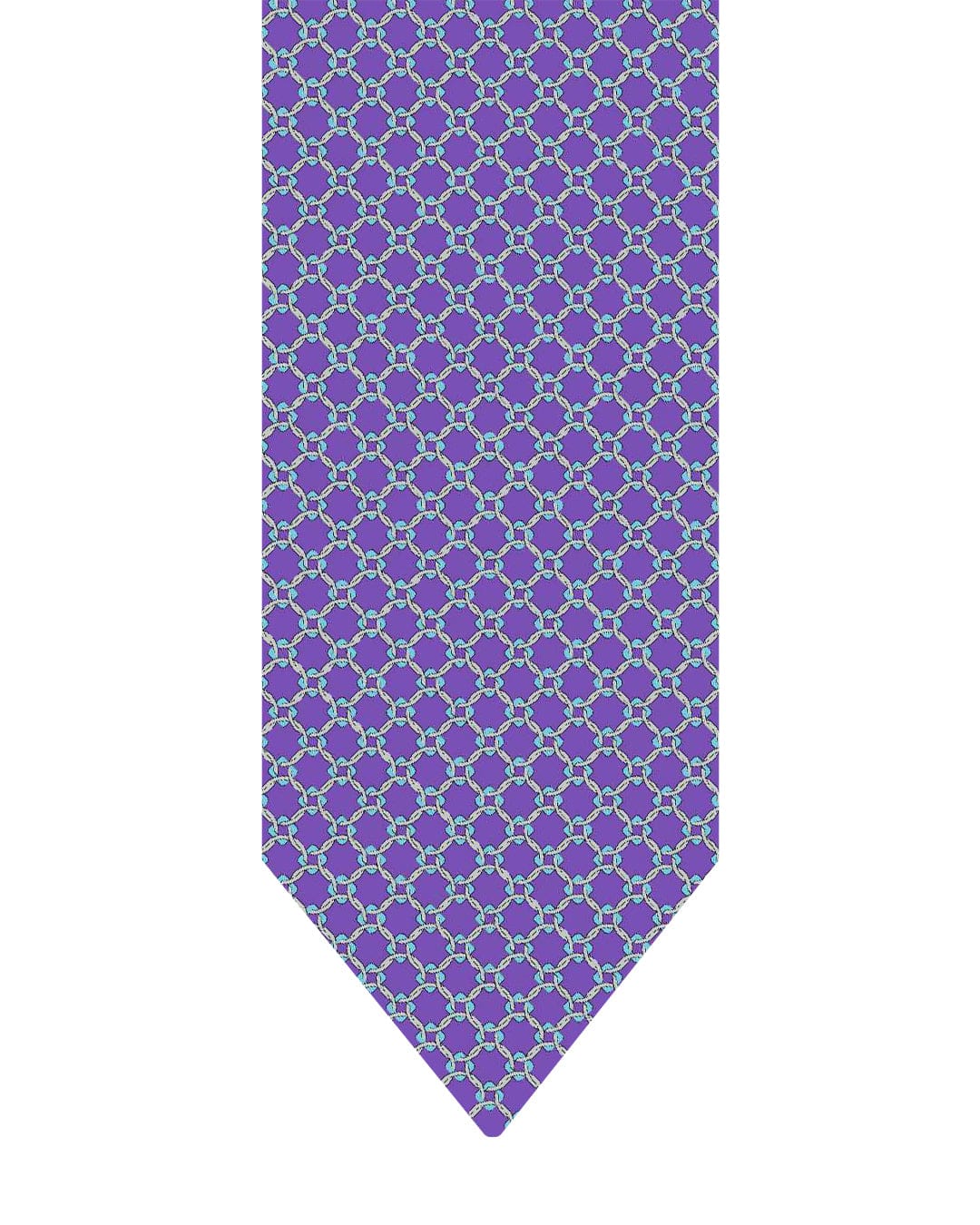 Gagliardi Ties One Size Gagliardi Purple Tie Italian Silk Printed Circles