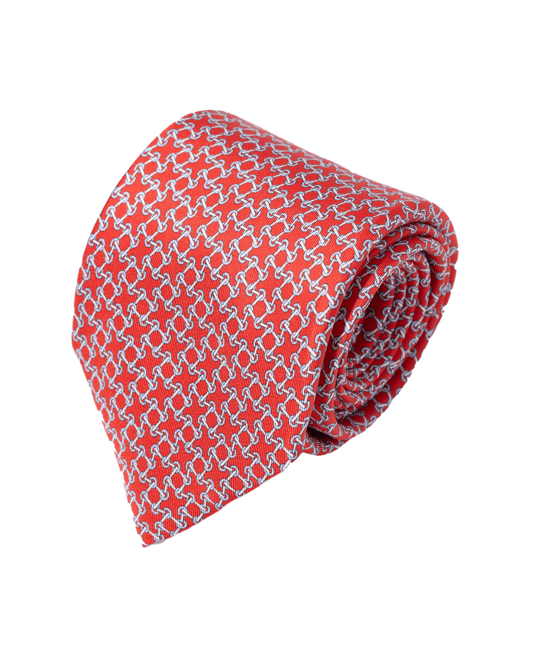 Gagliardi Ties One Size Gagliardi Red Chain Link Italian Silk Printed Tie