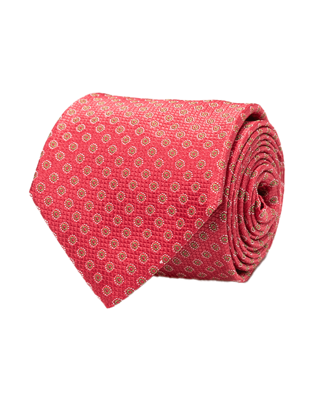 Gagliardi Ties One Size Gagliardi Red Geometric Circles Italian Silk Tie