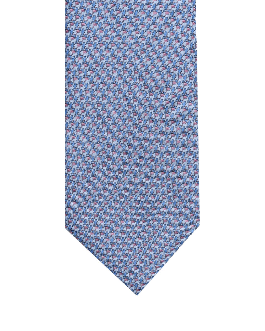 Gagliardi Ties One Size Gagliardi Sky Elephant Motif Italian Silk Printed Tie