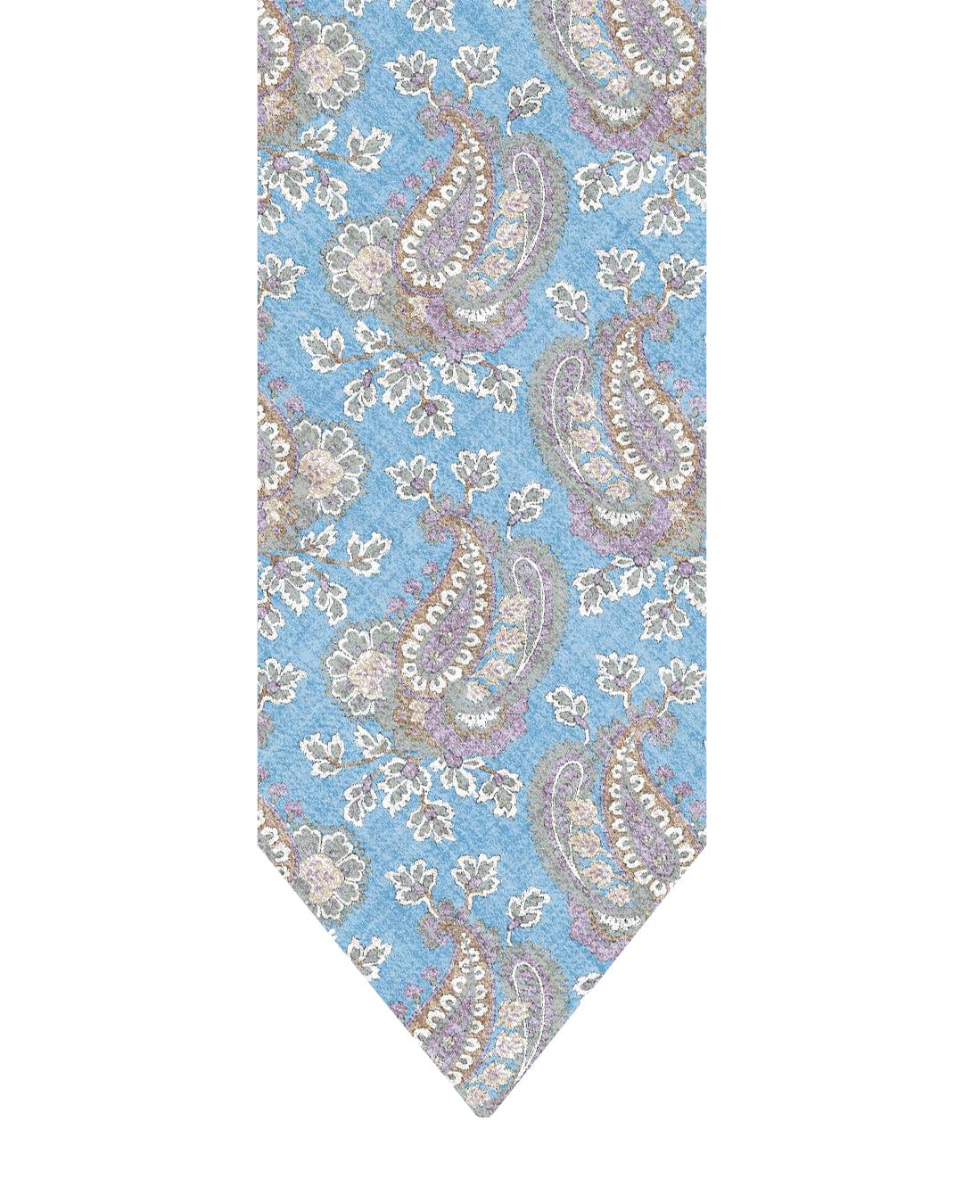 Gagliardi Ties One Size Gagliardi Sky Tie Italian Silk Shappe Paisley Floral