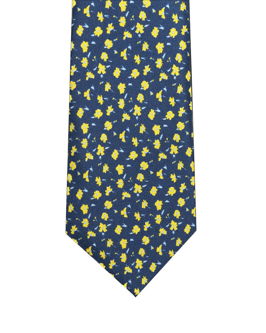 Gagliardi Ties One Size Gagliardi Yellow Floral Italian Silk Printed Tie