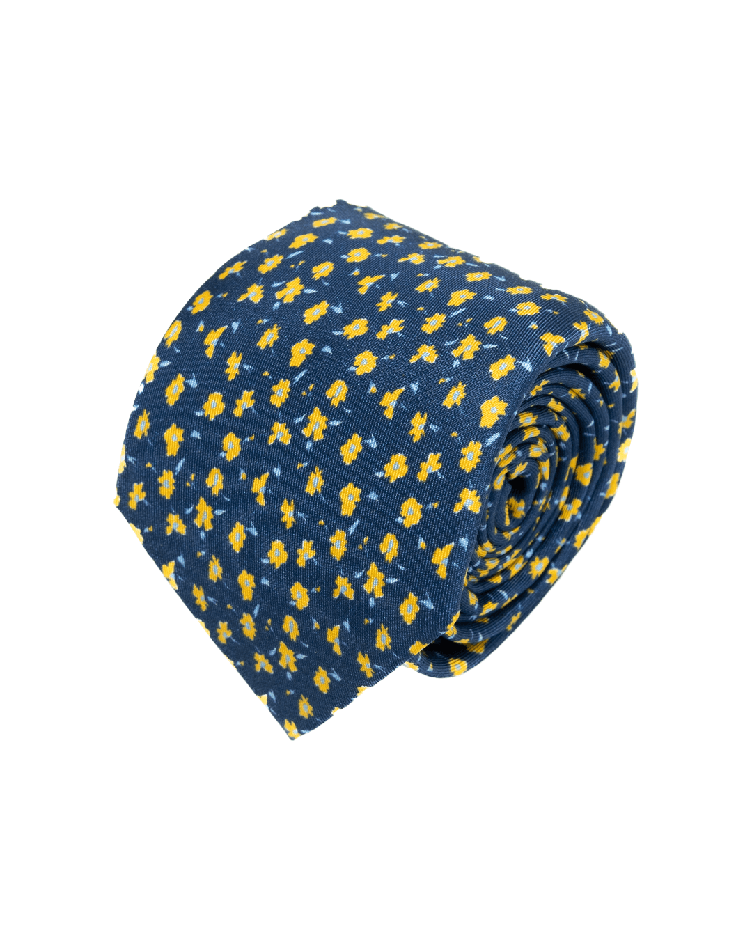 Gagliardi Ties One Size Gagliardi Yellow Floral Italian Silk Printed Tie