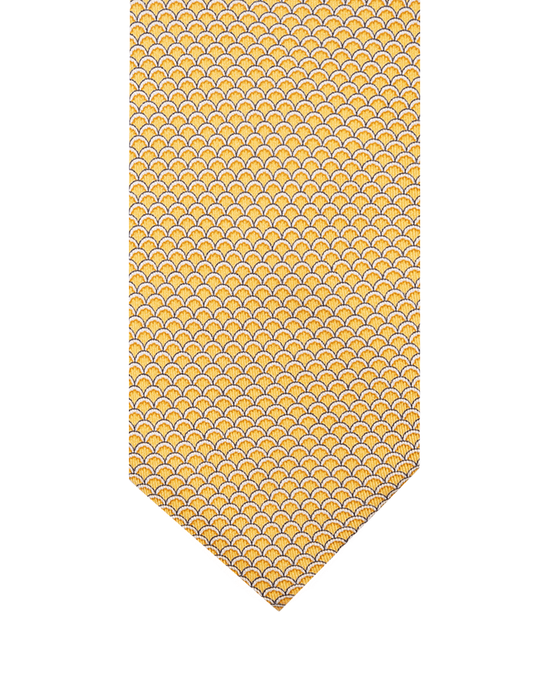 Gagliardi Ties One Size Gagliardi Yellow Sea Shell Italian Silk Printed Tie