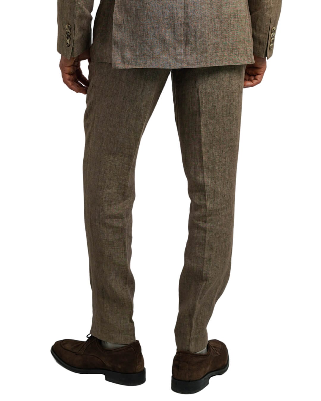 Taupe Italian Delave Linen Trousers