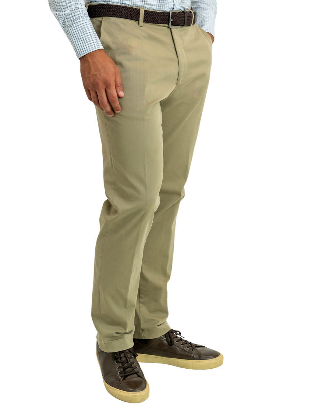 Gagliardi Trousers Gagliardi Camel Garment Washed Stretch Cotton Twill Trousers