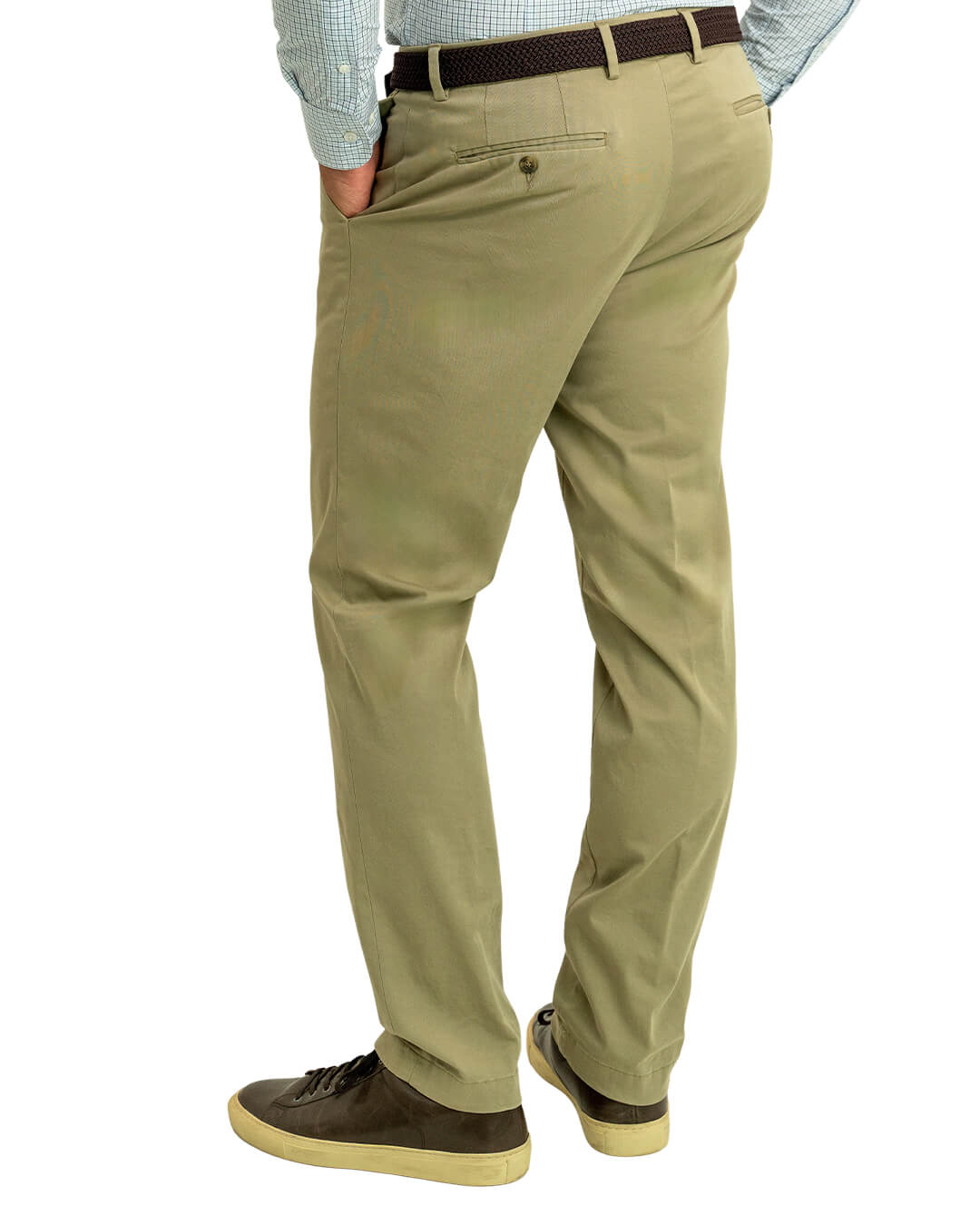 Gagliardi Trousers Gagliardi Camel Garment Washed Stretch Cotton Twill Trousers