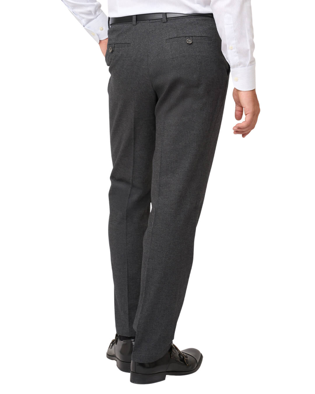 Gagliardi Trousers Gagliardi Grey Barleycorn Weave Stretch Cotton Trousers