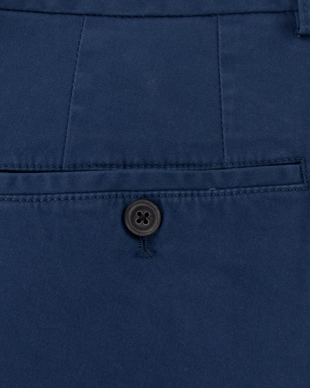 Royal Blue Washed Cotton Twill Chino Trousers