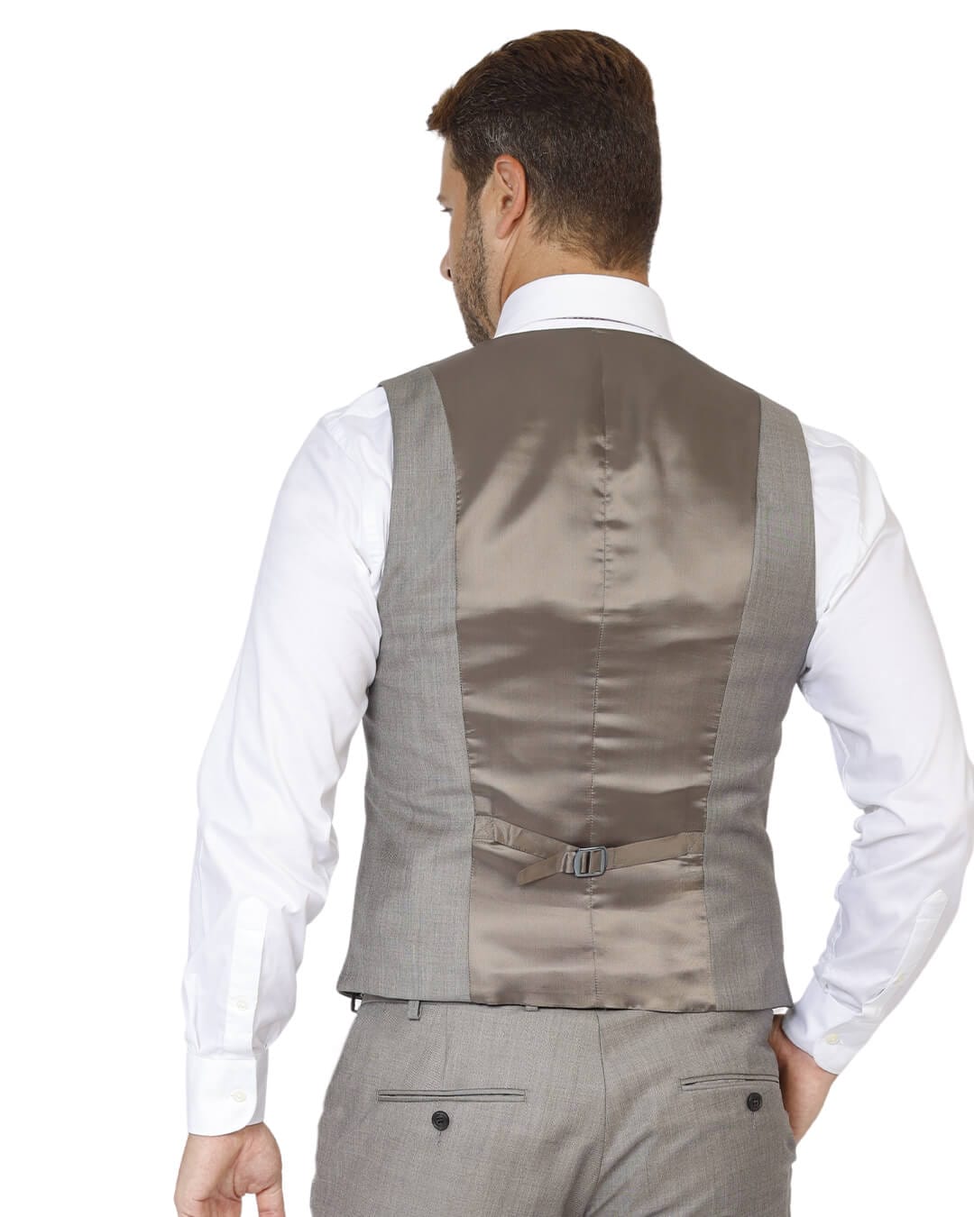 Gagliardi Waistcoats Gagliardi Beige Dormeuil Sharkskin Waistcoat