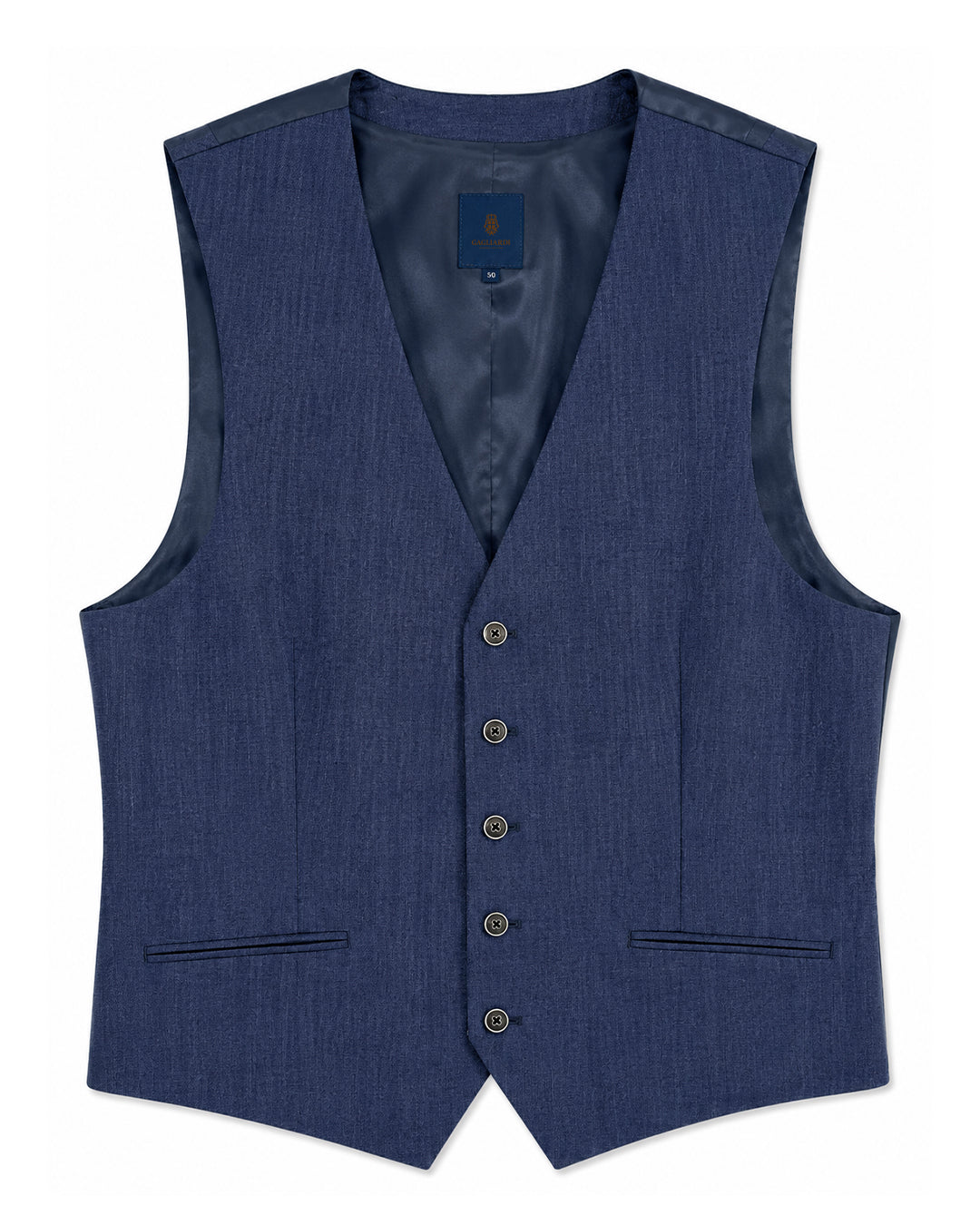 Gagliardi Blue Waistcoat Linen